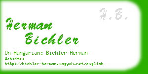 herman bichler business card